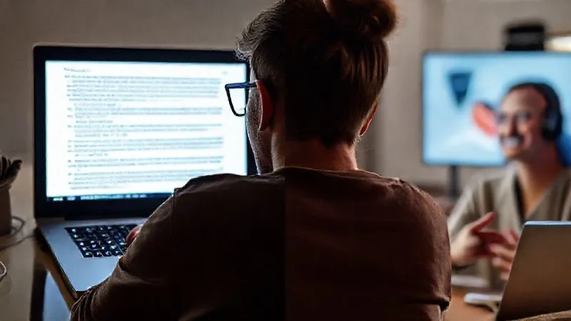 A photorealistic image of a split screen. On one side, a bored digital nomad looking at a static laptop screen with text-heavy slides. On the other side, the same nomad smiling and actively participating in a vibrant, interactive webinar with polls and live questions, cinematic lighting, sharp focus, 8K hyper-detailed.