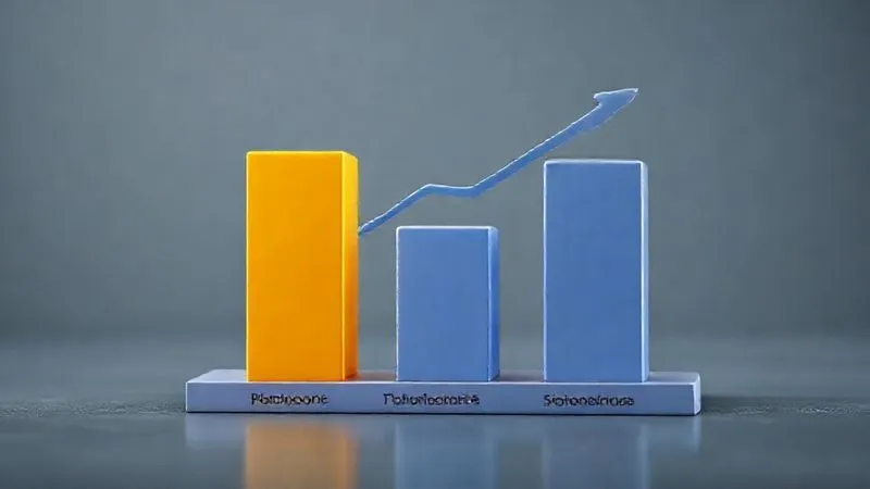 A photorealistic 3D bar chart showing significant growth in three metrics: 'Time Saved', 'Revenue Increase', and 'Customer Satisfaction', with each bar dramatically taller than the previous period. The chart is clean, professional, with cinematic lighting, sharp focus on the rising bars, and a subtle depth of field. 8K hyper-detailed, shot on a high-end DSLR.