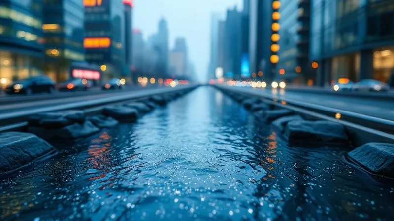 A photorealistic image of a perfectly flowing digital river of data, illuminated by cinematic lighting, moving seamlessly from a source (Facebook Ads icon) to a destination (CRM icon). The river banks are solid and secure, with no signs of leakage. Sharp focus on the data flow, depth of field blurring a futuristic city background, 8K hyper-detailed, professional photography, shot on a high-end DSLR.