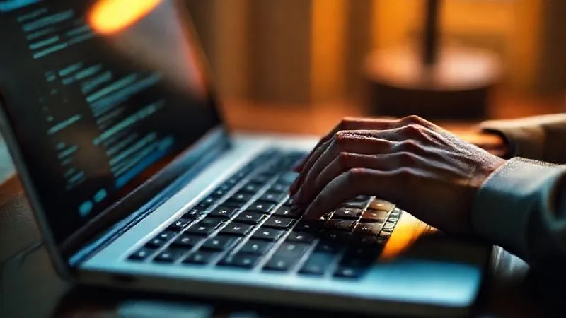 Photorealistic, professional photography of a person's hands thoughtfully typing a detailed, insightful response on a laptop keyboard, with the forum interface subtly visible. A warm, focused light illuminates the hands, suggesting wisdom and expertise. Cinematic lighting, sharp focus on the hands and keyboard, depth of field, 8K hyper-detailed, shot on a high-end DSLR.