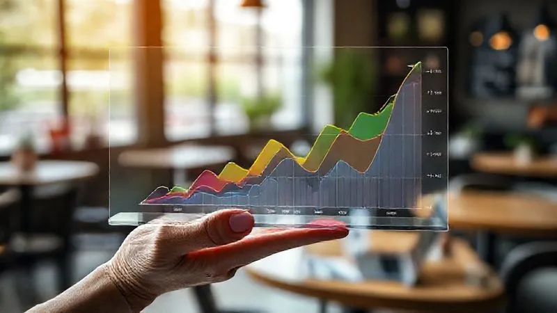A photorealistic image of a diverse portfolio graph, showing different colored segments representing global ETFs (e.g., tech, emerging markets, developed markets, bonds) converging into a single upward trend line. The graph is displayed on a transparent digital screen held by a hand, with a blurred backdrop of a person working remotely in a cafe with international elements. Professional photography, 8K, cinematic lighting, sharp focus, depth of field, shot on a high-end DSLR.