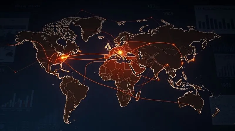 A photorealistic image of a world map with multiple glowing lines representing travel routes, converging onto a single, brightly lit point on the map, symbolizing a clearly defined tax residency. Surrounding the map are abstract financial graphs and legal documents, all in sharp focus under cinematic lighting. 8K hyper-detailed, professional photography, shot on a high-end DSLR.