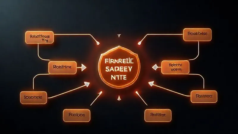 A stylized flowchart showing different passive income streams (e.g., 'Affiliate Marketing', 'Digital Products', 'Stock Photography') converging into a central 'Financial Safety Net' icon. The flow is smooth and visually appealing, using soft colors and clear arrows, photorealistic, cinematic lighting, 8K hyper-detailed.