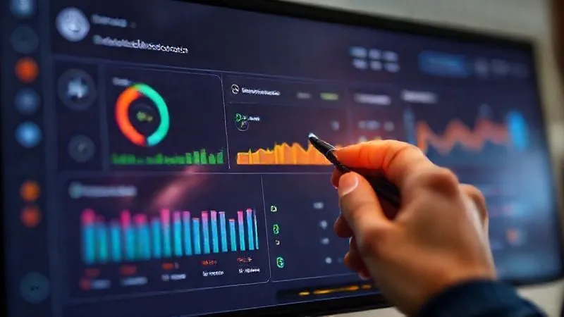 A photorealistic image of a digital dashboard displaying a personalized learning path with progress bars, skill badges, and recommended modules. The interface is clean and modern, with data visualizations showing individual student performance and future learning trajectories. Cinematic lighting, sharp focus on the dashboard, depth of field blurring a user's hand interacting with a stylus. Shot on a high-end DSLR, 8K hyper-detailed.