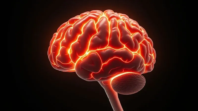 A photorealistic image of a person's brain with glowing neural pathways, one path (representing emotion) is brighter and thicker, overshadowing another path (representing logic) that is dim and thin. Cinematic lighting, deep shadows, 8K hyper-detailed, professional photography.
