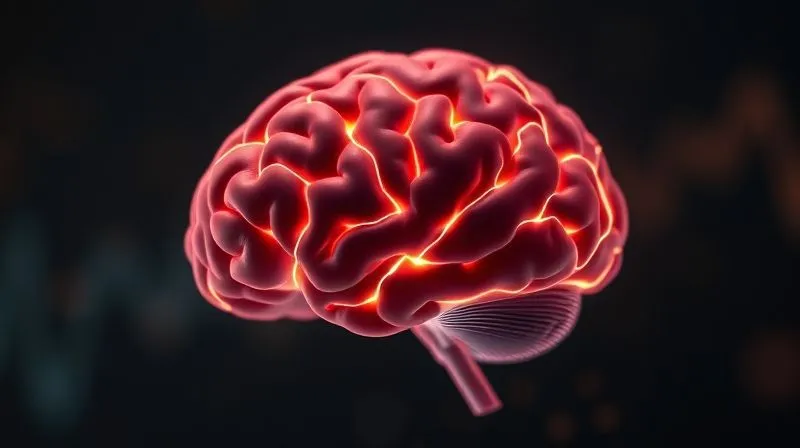 A photorealistic image of a human brain with subtle glowing pathways illustrating neural activity during focused work, contrasted with calmer areas during rest. The image should be abstract yet clear, conveying the scientific concept of attention cycles and cognitive recovery. Cinematic lighting, sharp focus, depth of field, 8K, shot on a high-end DSLR.