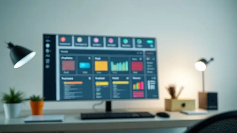 A photorealistic, professional photography shot of a Notion workspace dashboard, displaying multiple interconnected databases (e.g., 'Projects', 'Learning Resources', 'Tasks'). The layout is clean, minimalist, and highly organized, with vibrant but subtle color coding for different sections. Cinematic lighting highlights the structure, sharp focus on the database views, depth of field blurring the surrounding desktop elements. 8K hyper-detailed.
