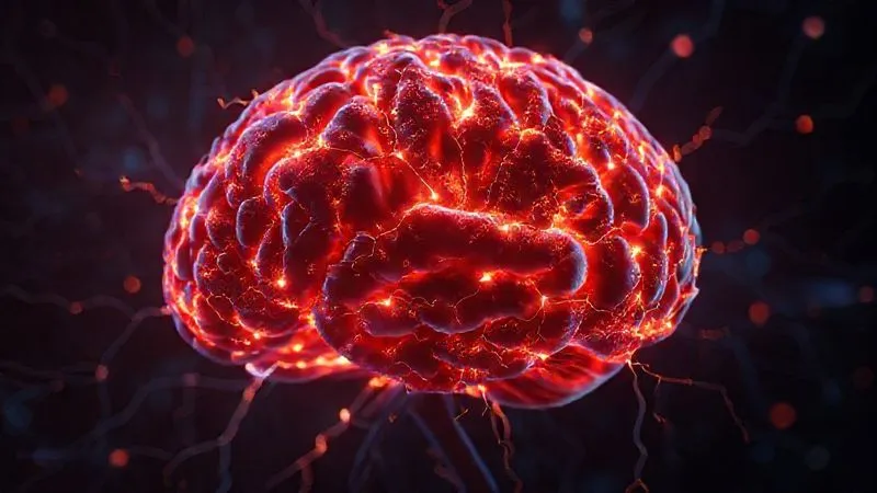 A photorealistic image showing a complex network of glowing neural pathways in a human brain, with some pathways fading and others strengthening, symbolizing memory decay and retention. The background is dark and futuristic, with sharp focus on the brain's activity. 8K hyper-detailed, cinematic lighting.