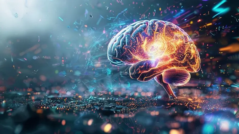 A photorealistic image of a person's brain represented as a fragmented, glowing puzzle, with pieces scattered across a digital landscape, symbolizing information overload and lack of centralization. Cinematic lighting, sharp focus on the scattered pieces, depth of field blurring the background, 8K hyper-detailed.