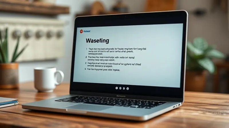 A photorealistic image of a laptop screen displaying a simplified, text-heavy presentation slide with a few optimized, low-resolution images. In the corner, a small, pre-recorded video player is paused, indicating prepared content. Cinematic lighting, sharp focus on the screen, depth of field blurring the background of a cozy, slightly rustic workspace. 8K hyper-detailed.